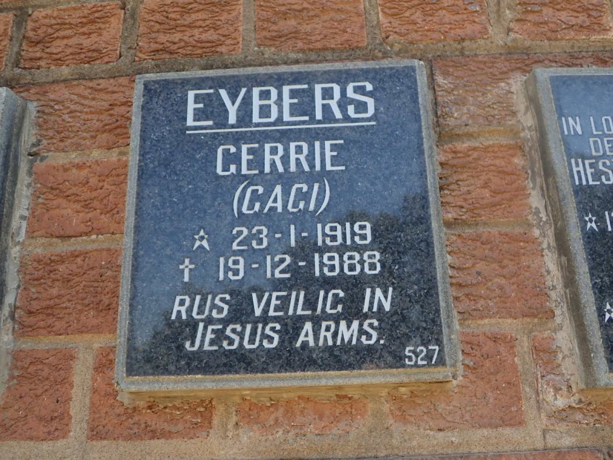 EYBERS Gerrie 1919-1988