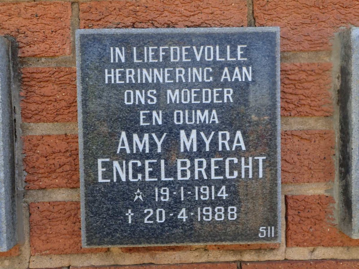 ENGELBRECHT Amy Myra 1914-1988