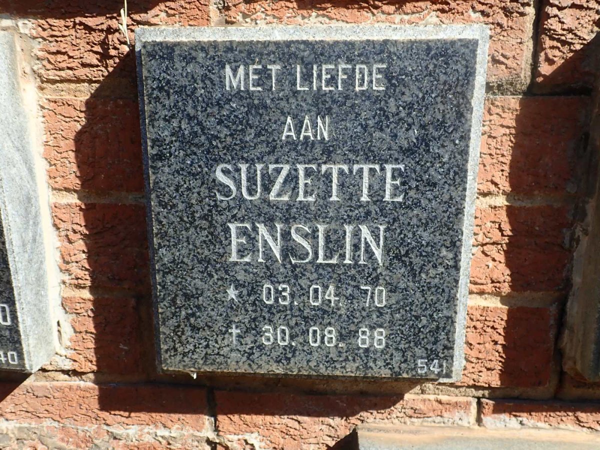 ENSLIN Suzette 1970-1988