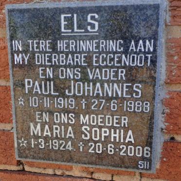 ELS Paul Johannes 1919-1988 &amp; Maria Sophia 1924-2006