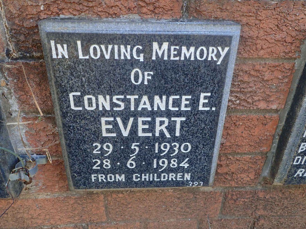 EVERT Constance E. 1930-1984