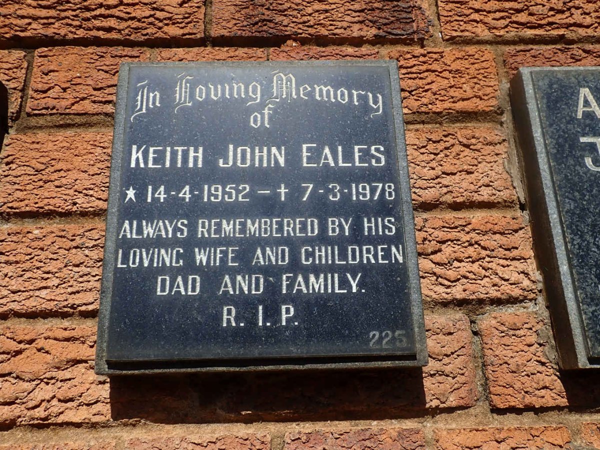 EALES Keith John 1952-1978