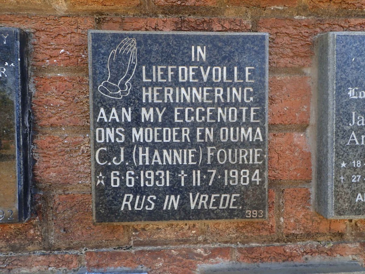FOURIE C.J. 1931-1984