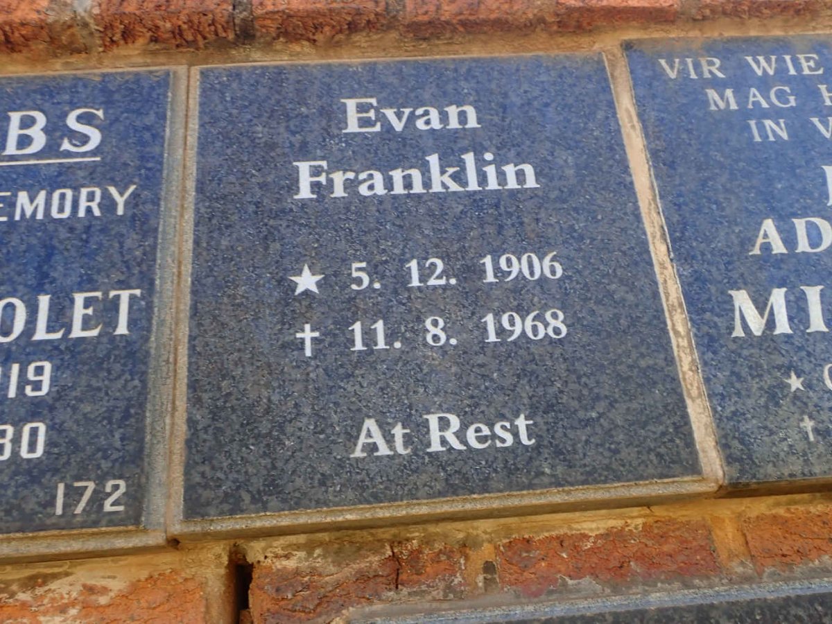 FRANKLIN Evan 1906-1968