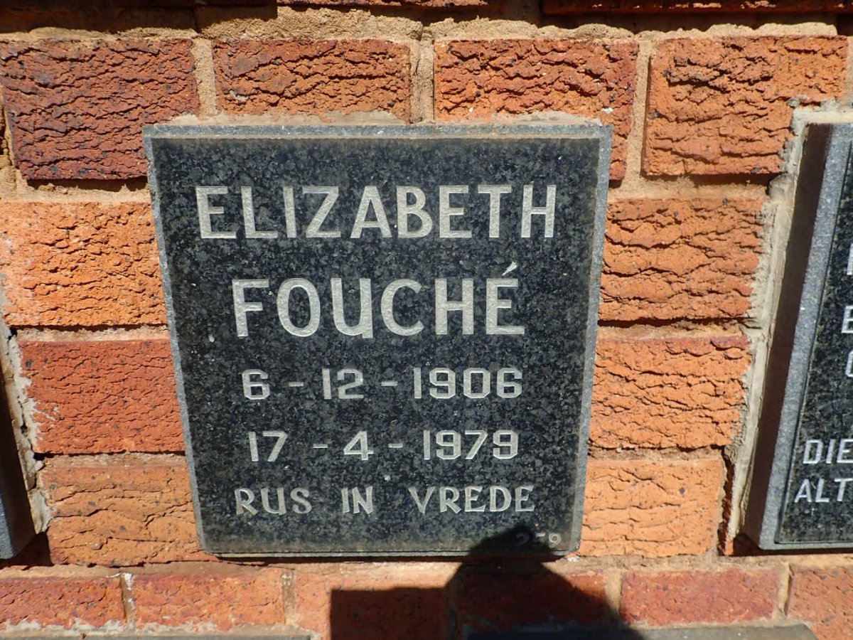 FOUCHE Elizabeth 1906-1979