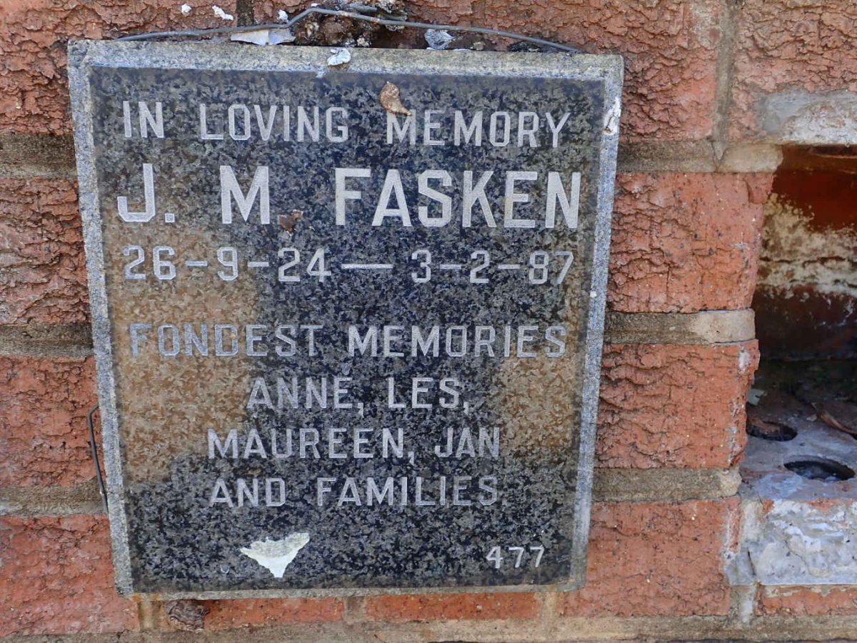 FASKEN J.M. 1924-1987