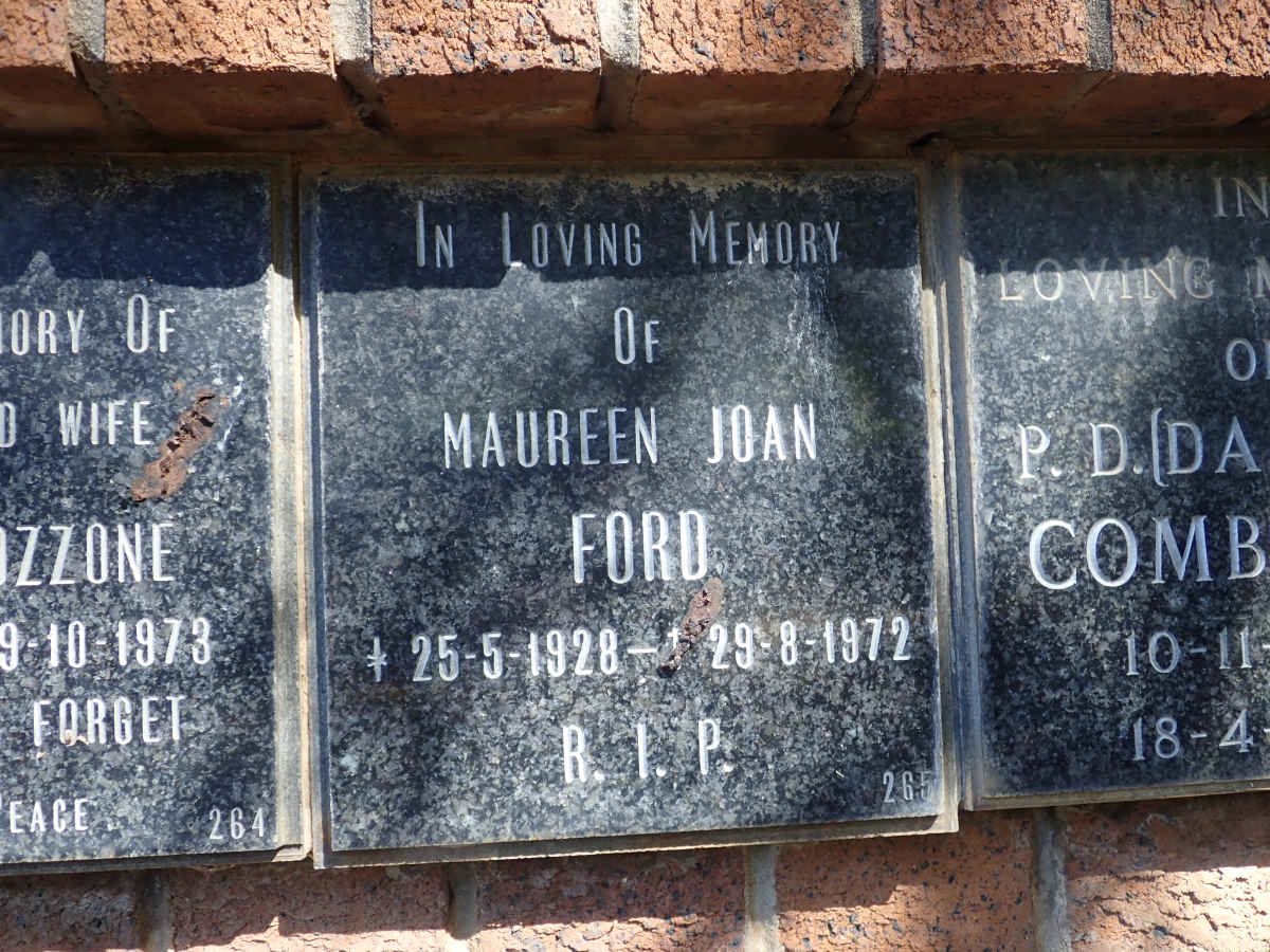 FORD Maureen Joan 1928-1972