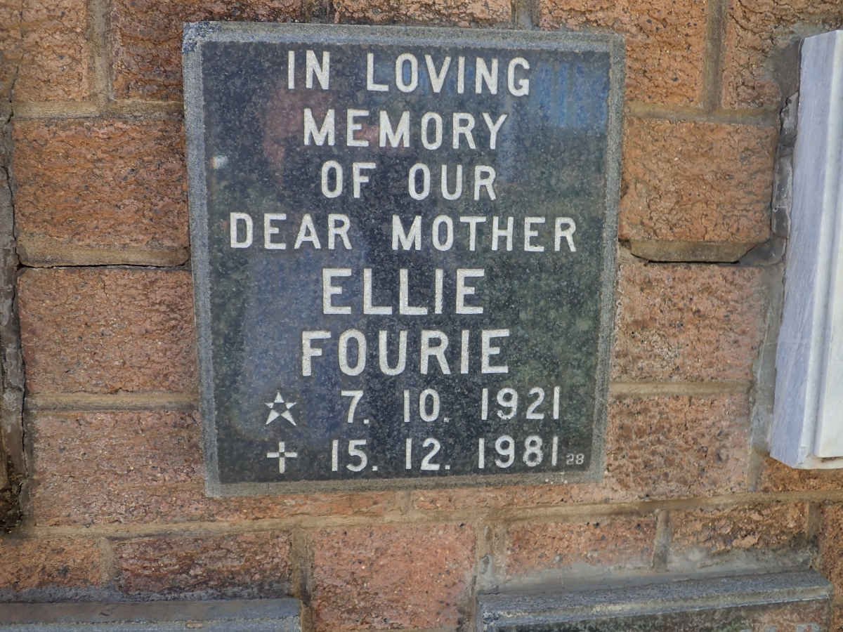 FOURIE Ellie 1921-1981