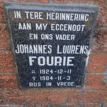 FOURIE Johannes Lourens 1924-1984