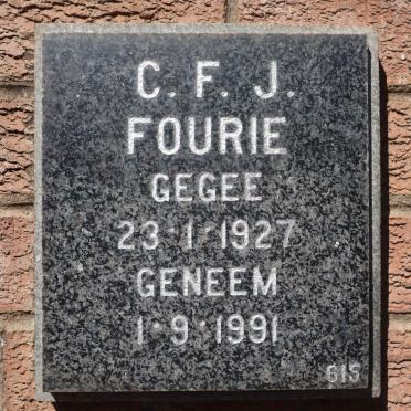 FOURIE C.F.J. 1927-1991