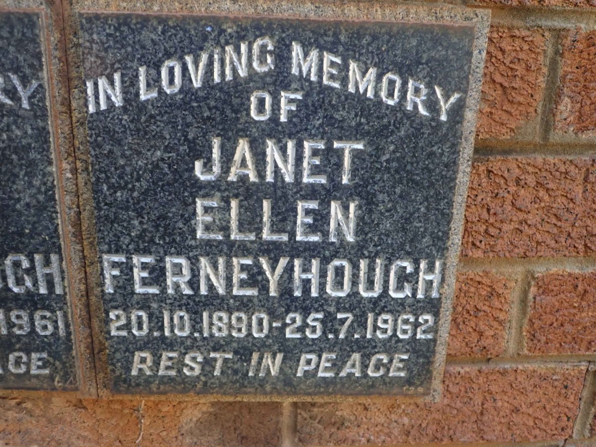FERNEYHOUGH Janet Ellen 1890-1962