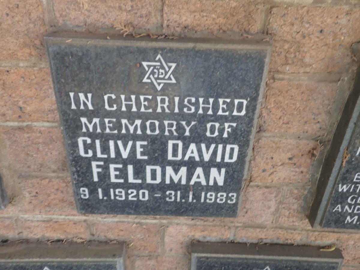 FELDMAN Clive David 1920-1983