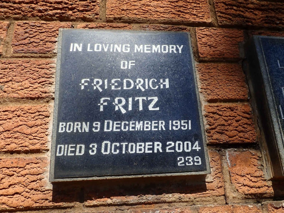 FRITZ Friedrich 1951-2004