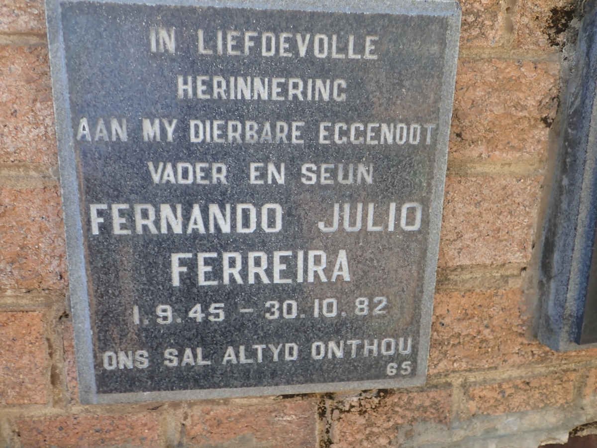 FERREIRA Fernando Julio 1945-1982