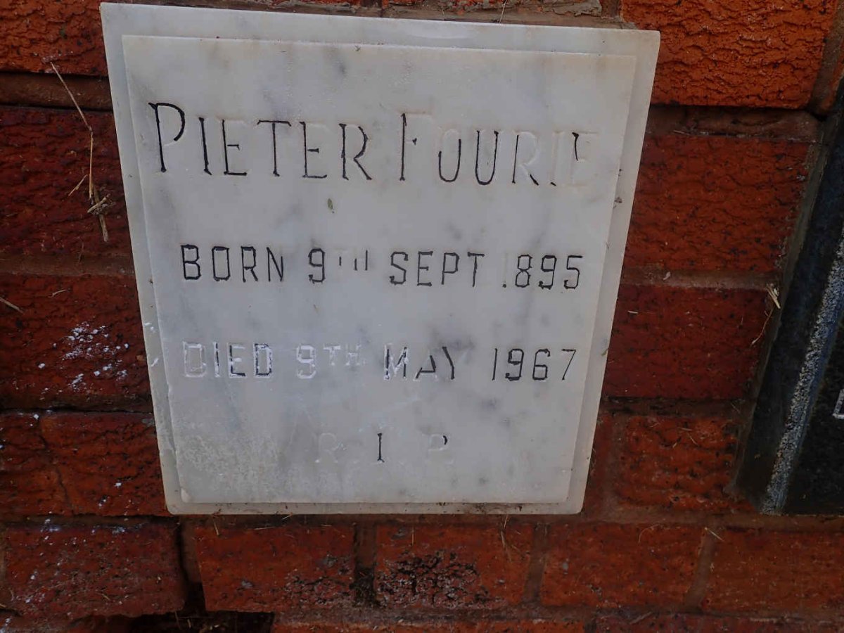 FOURIE Pieter 1895-1967