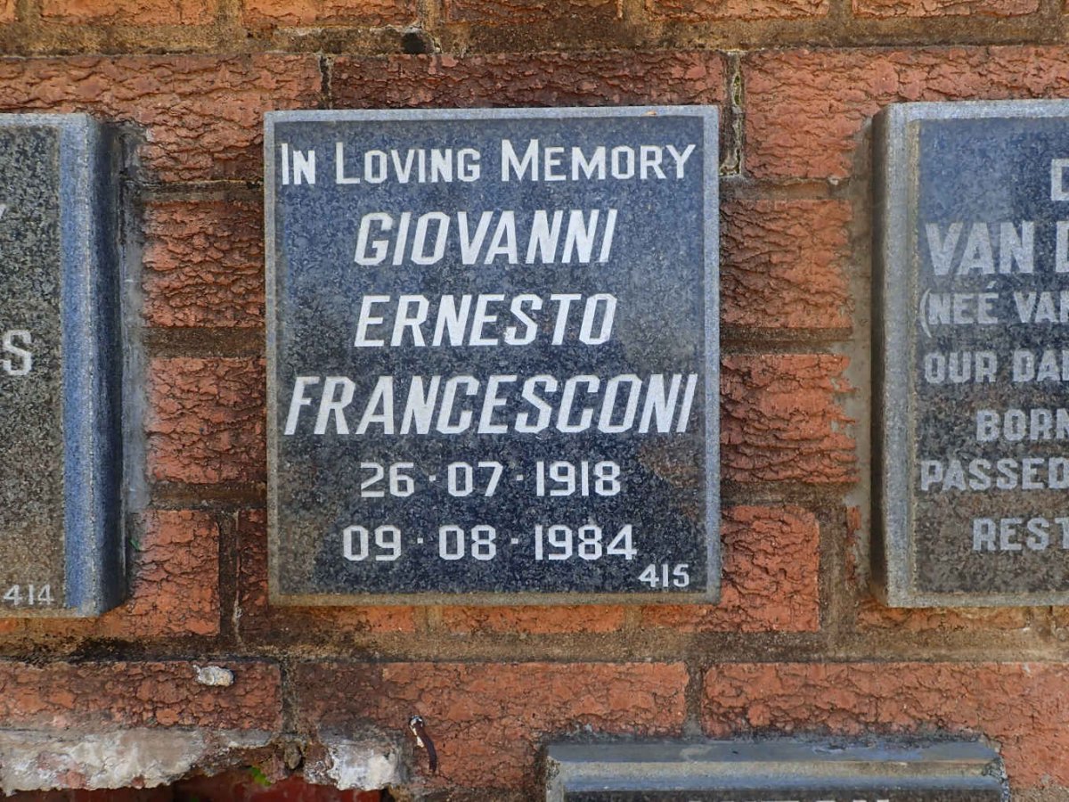 FRANCESCONI Giovanni Ernesto 1918-1984