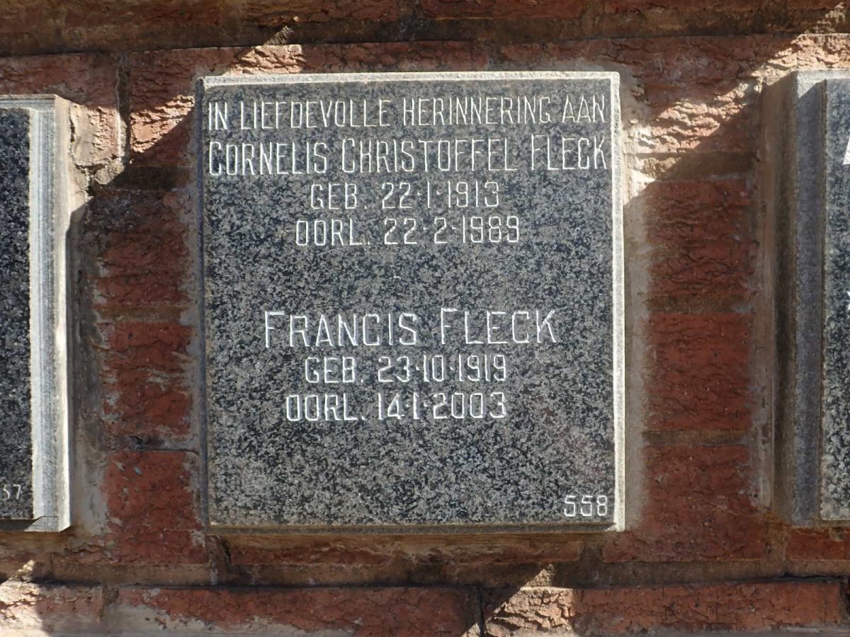 FLECK Cornelis Christoffel 1913-1989 &amp; Francis 1919-2003