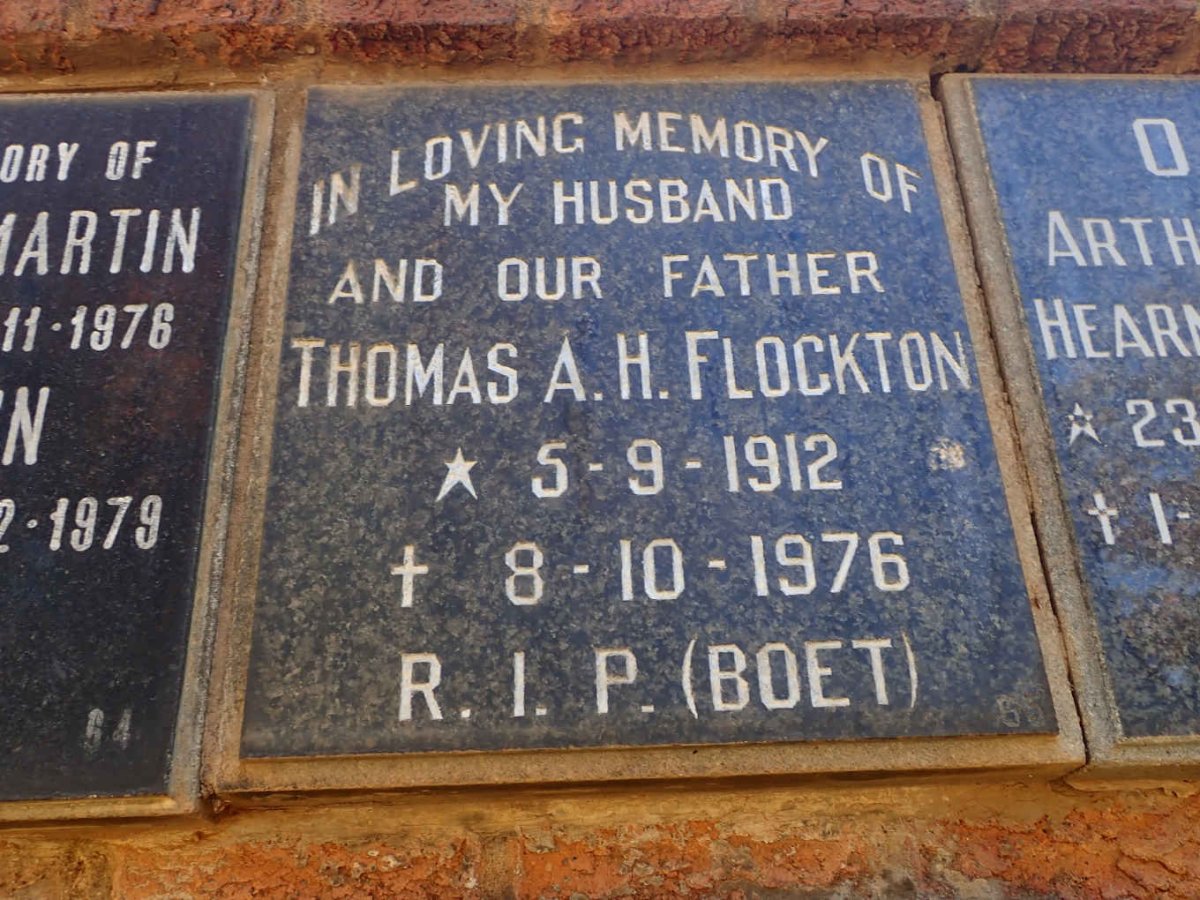 FLOCKTON Thomas A.H. 1912-1976