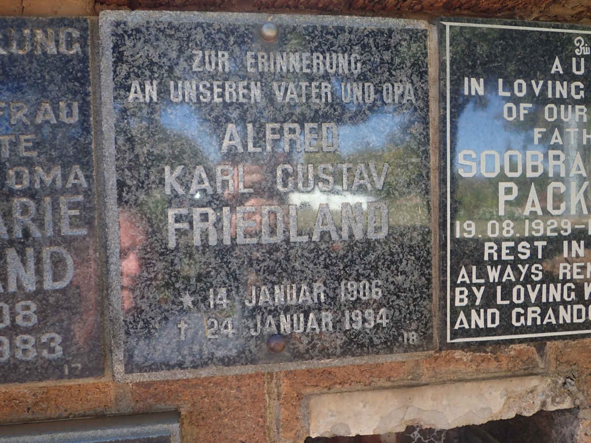 FRIEDLAND Alfred Karl Gustav 1906-1994