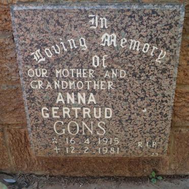 GONS Anna Gertrud 1915-1981