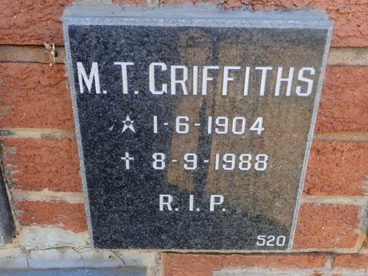 GRIFFITHS M.T. 1904-1988