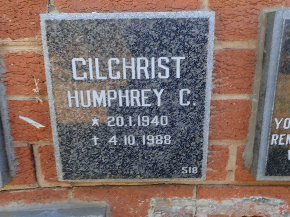 GILCHRIST Humphrey C. 1940-1988