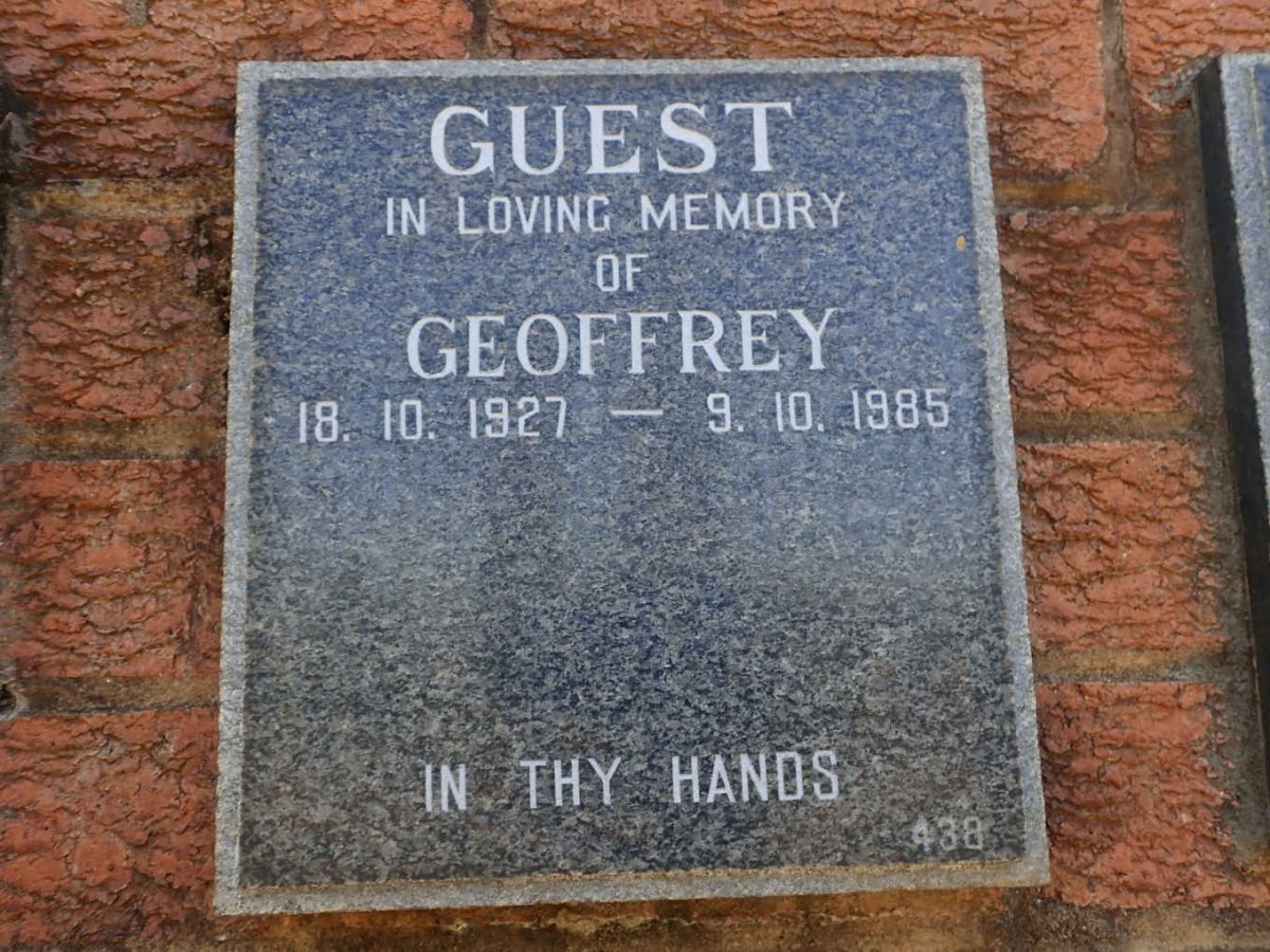 GUEST Geoffrey 1927-1985