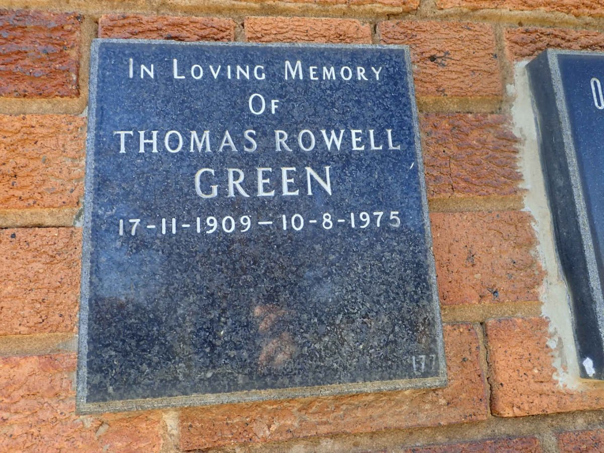 GREEN Thomas Rowell 1909-1975