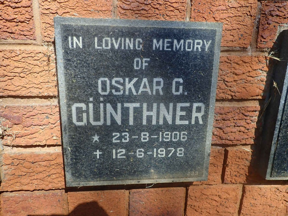 GUNTHNER Oskar G. 1906-1978