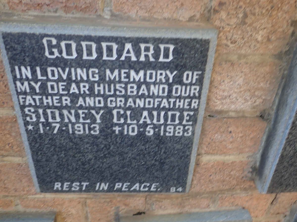 GODDARD Sidney Claude 1913-1983
