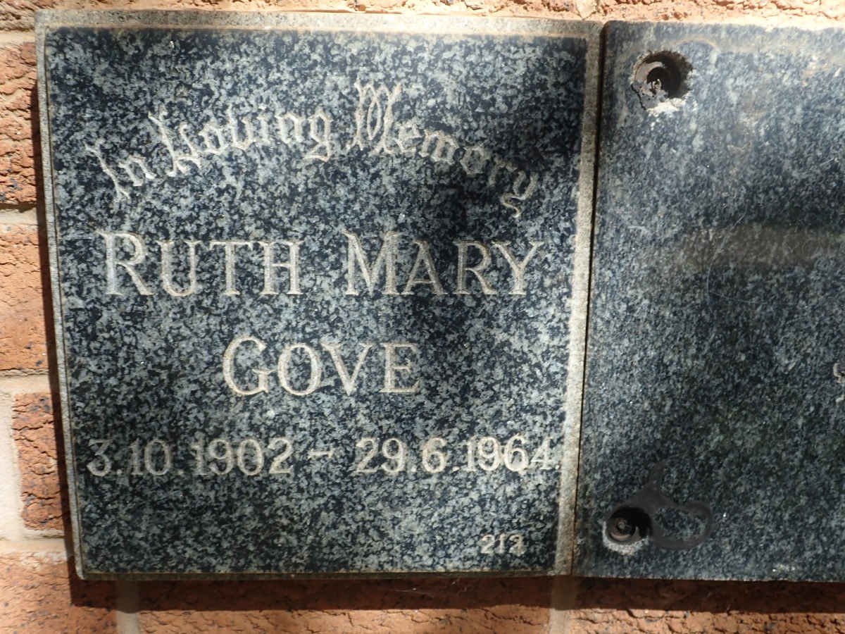 GOVE Ruth Mary 1902-1964