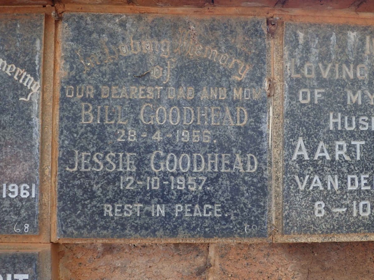 GOODHEAD Bill -1956 &amp; Jessie -1957
