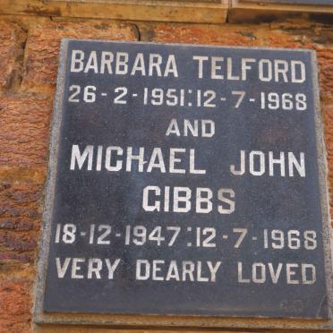 GIBBS Michael John 1947-1968 :: TELFORD Barbara 1951-1968