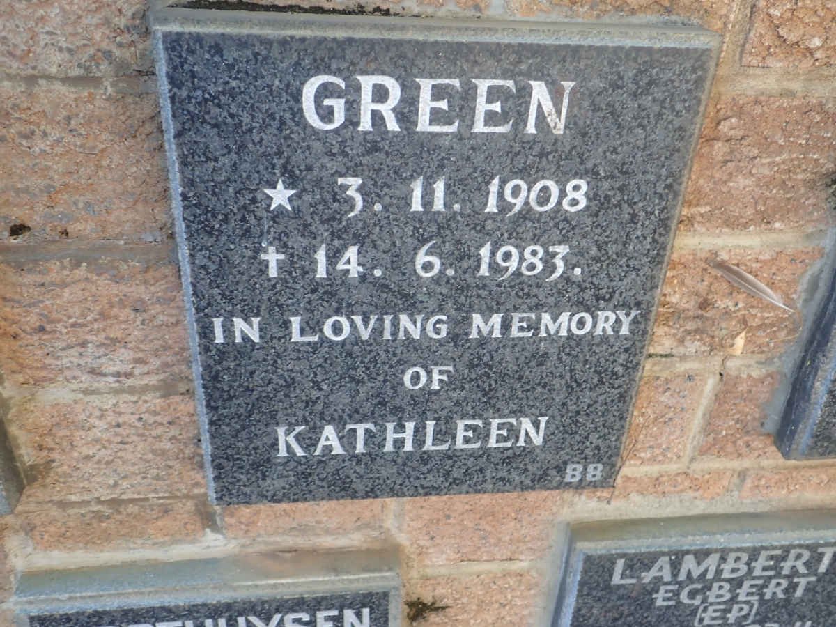 GREEN Kathleen 1908-1983