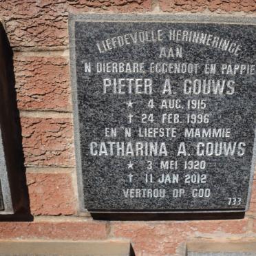 GOUWS Pieter A. 1915-1996 &amp; Catharina A. 1920-2012