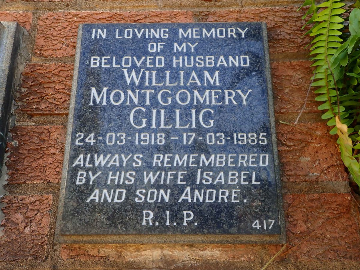 GILLIG William Montgomery 1918-1985
