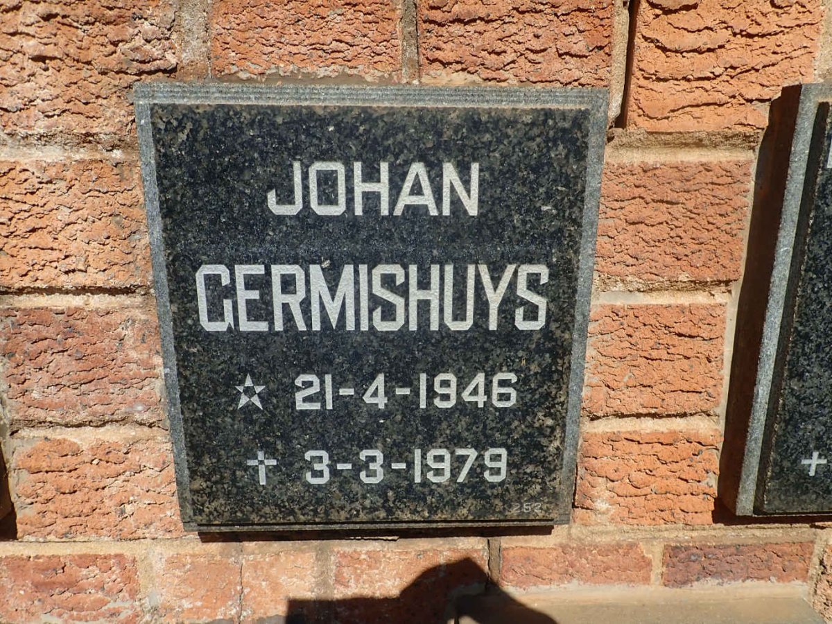 GERMISHUYS Johan 1946-1979