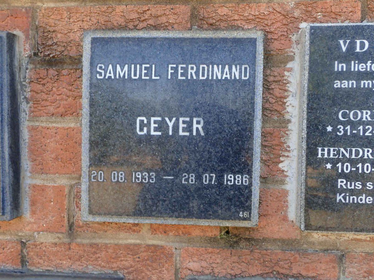 GEYER Samuel Ferdinand 1933-1986