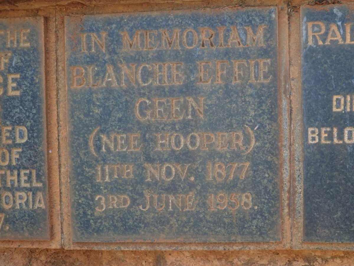 GEEN Blanche Effie nee HOOPER 1877-1958