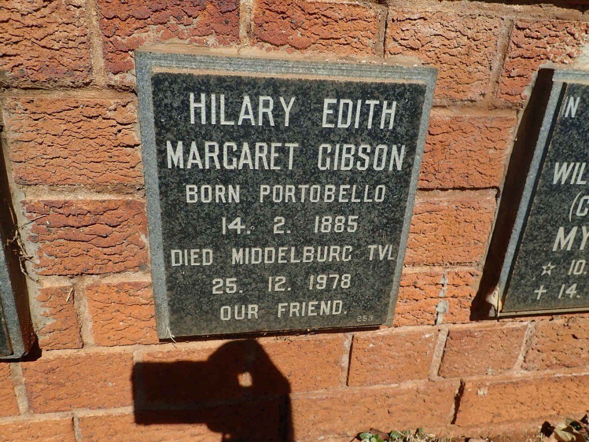 GIBSON Hilary Edith Margaret 1885-1978