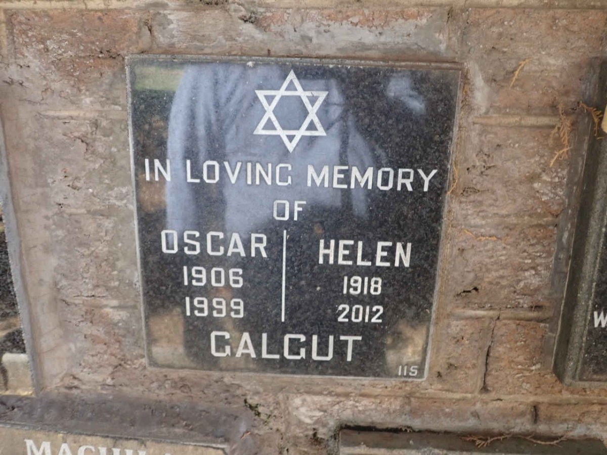 GALGUT Oscar 1906-1999 &amp; Helen 1918-2012