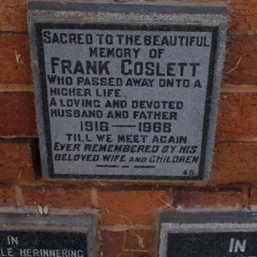 GOSLETT Frank 1916-1968