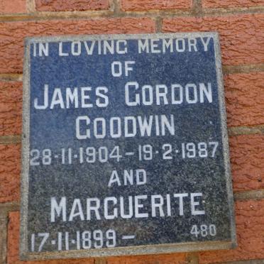 GOODWIN James Gordon 1904-1987 &amp; Marguerite 1899-