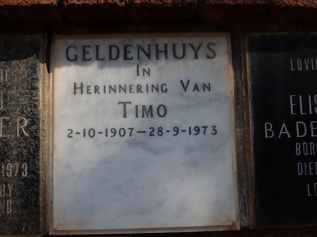 GELDENHUYS Timo 1907-1973