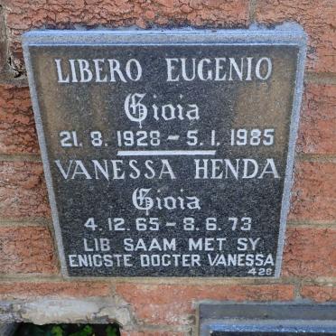 GIOIA Libero Eugenio 1928-1985 :: GIOIA Vanessa Henda 1965-1973