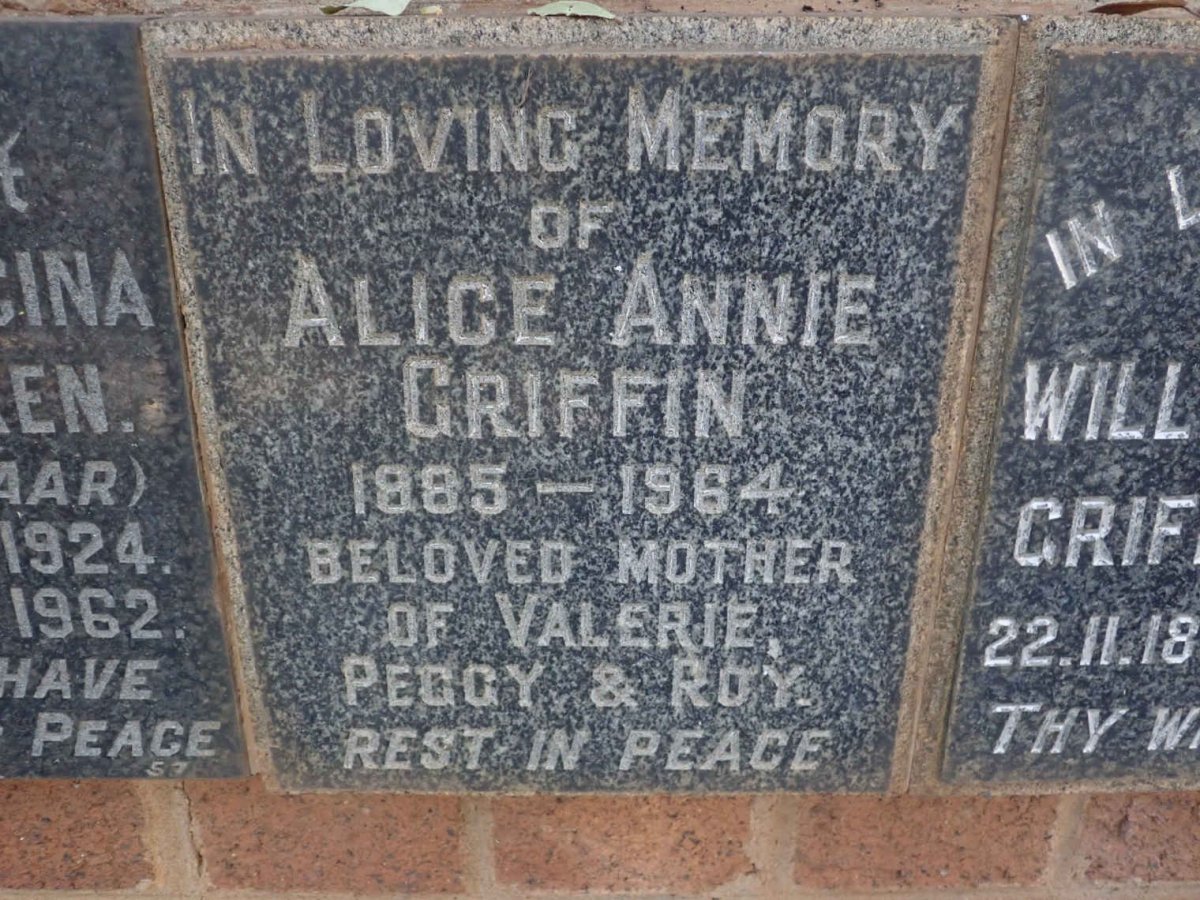 GRIFFIN Alice Annie 1885-1964
