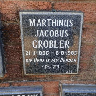 GROBLER Marthinus Jacobus 1896-1983