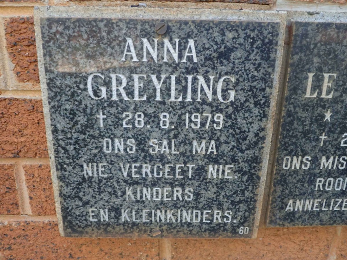 GREYLING Anna  -1979