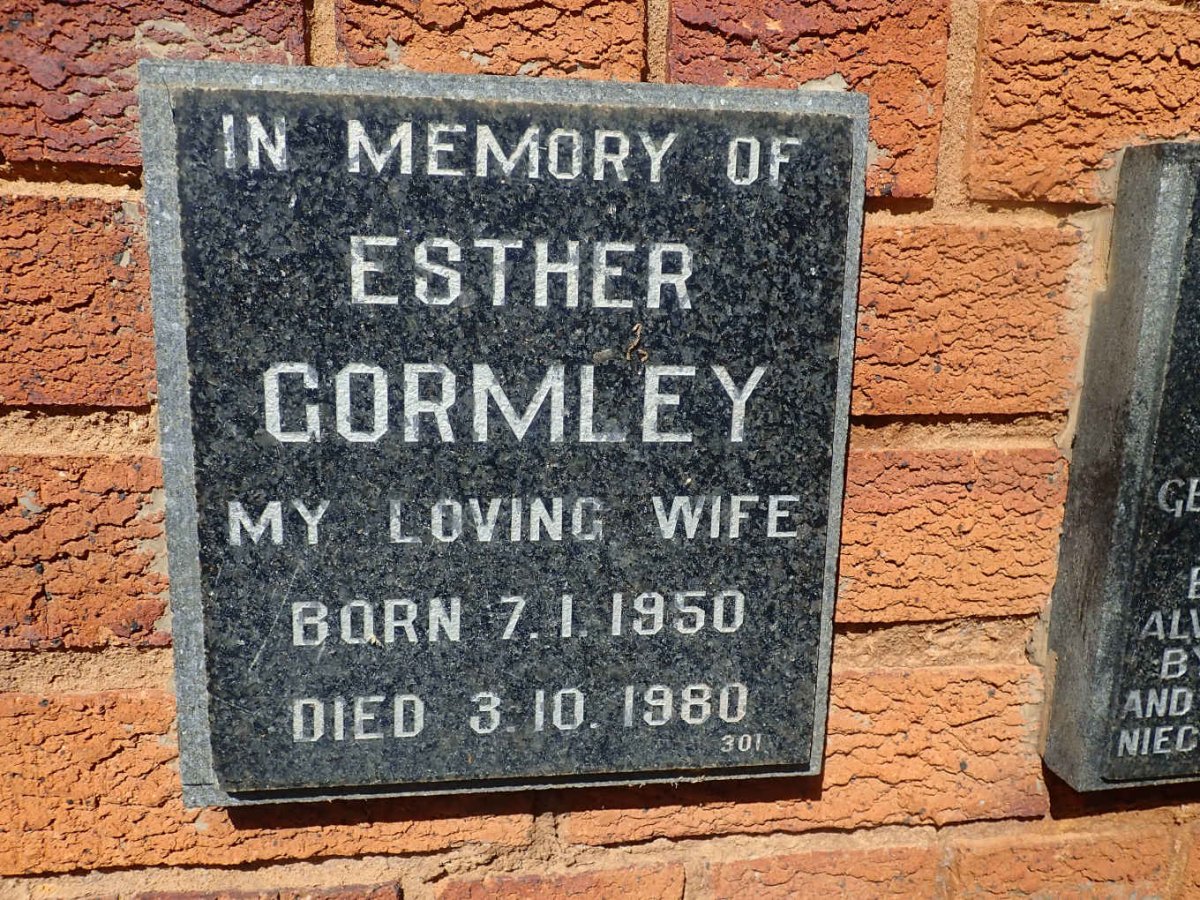 GORMLEY Esther 1950-1980