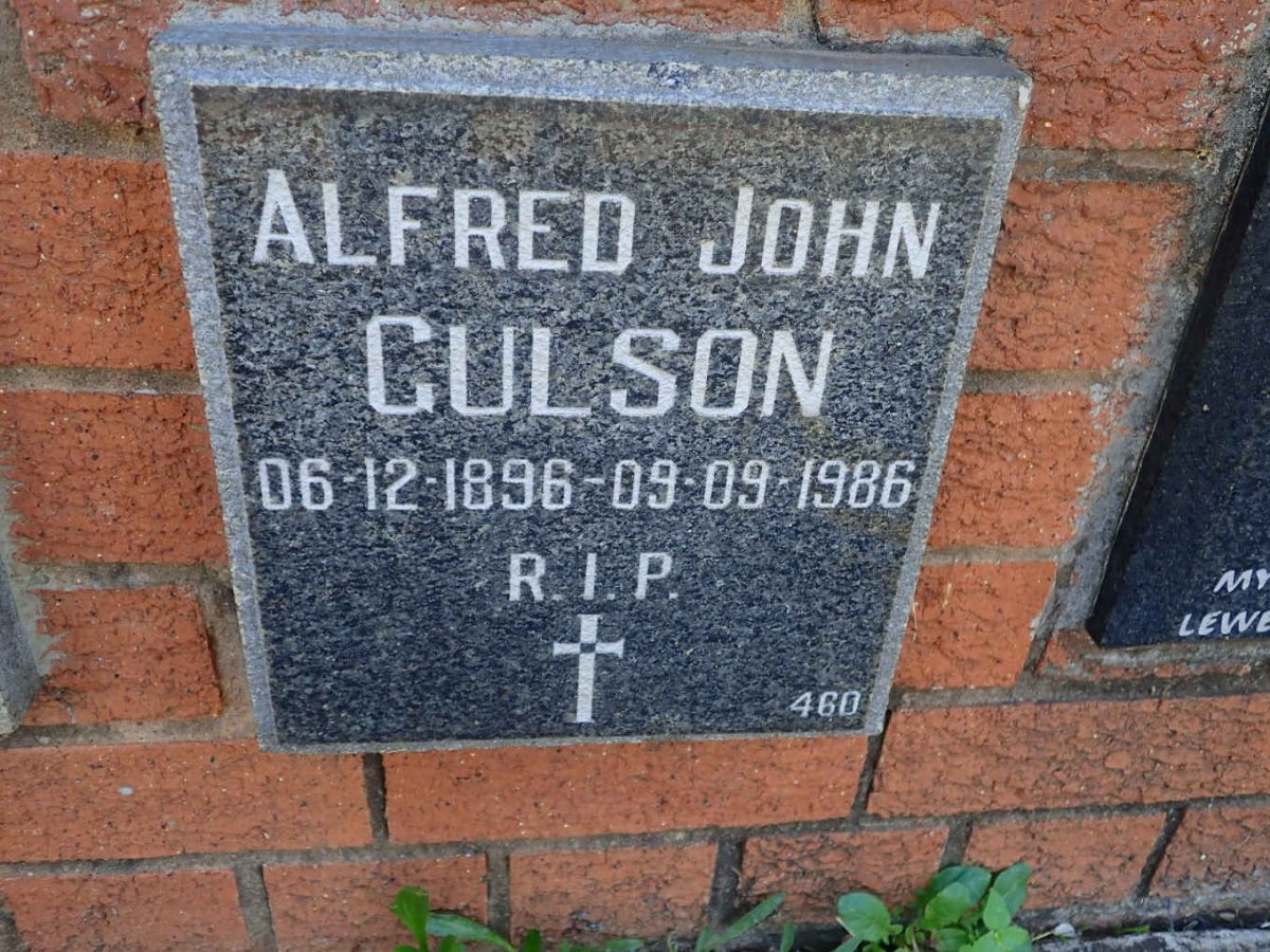 GULSON Alfred John 1896-1986